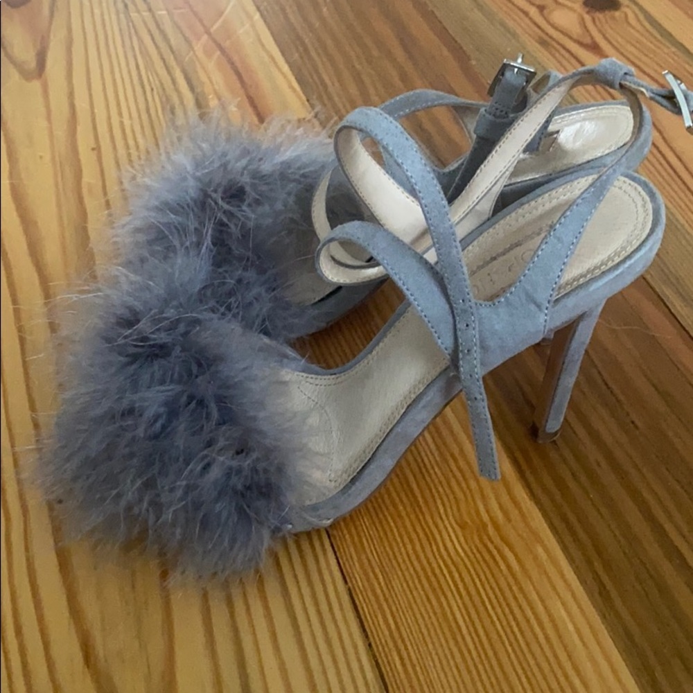 Topshop Gray Feather Heels - Picture 2 of 4